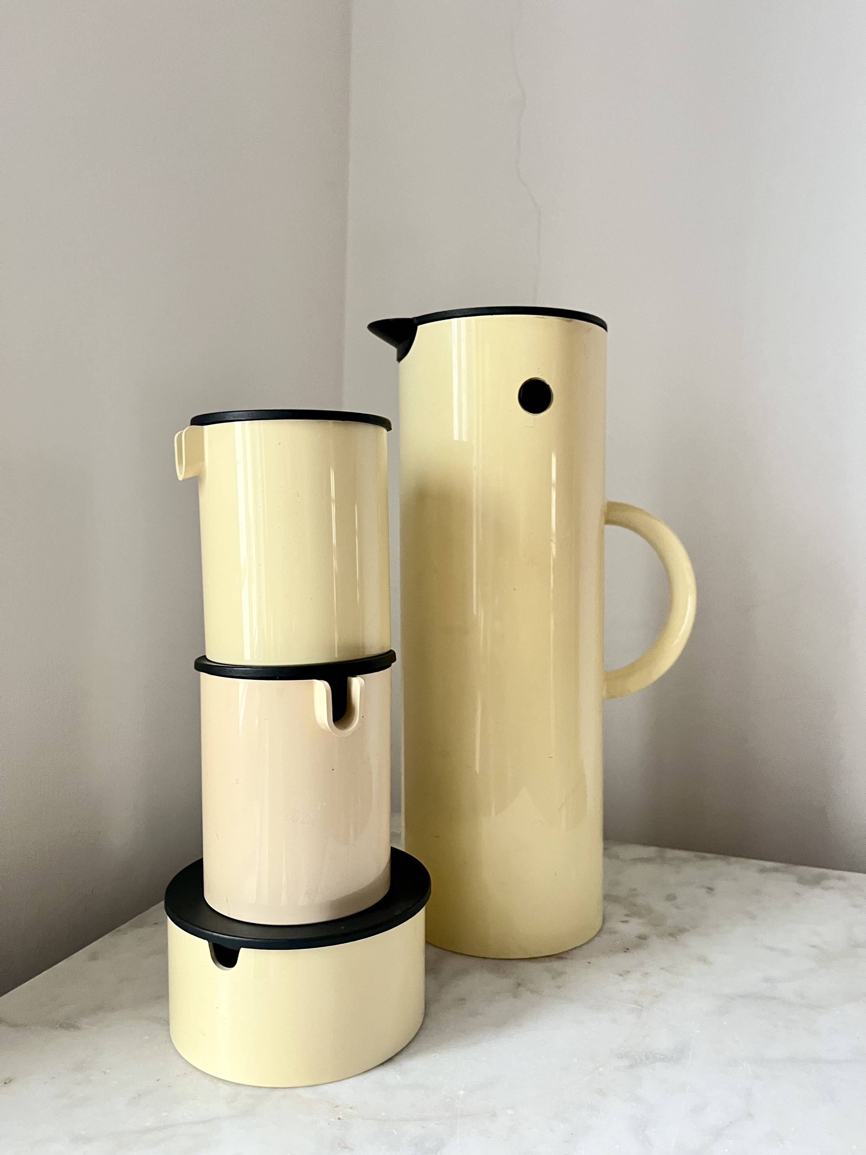 Vintage Set of EM77 Vacuum Jugs and thermos by Erik Magnussen for Stelton