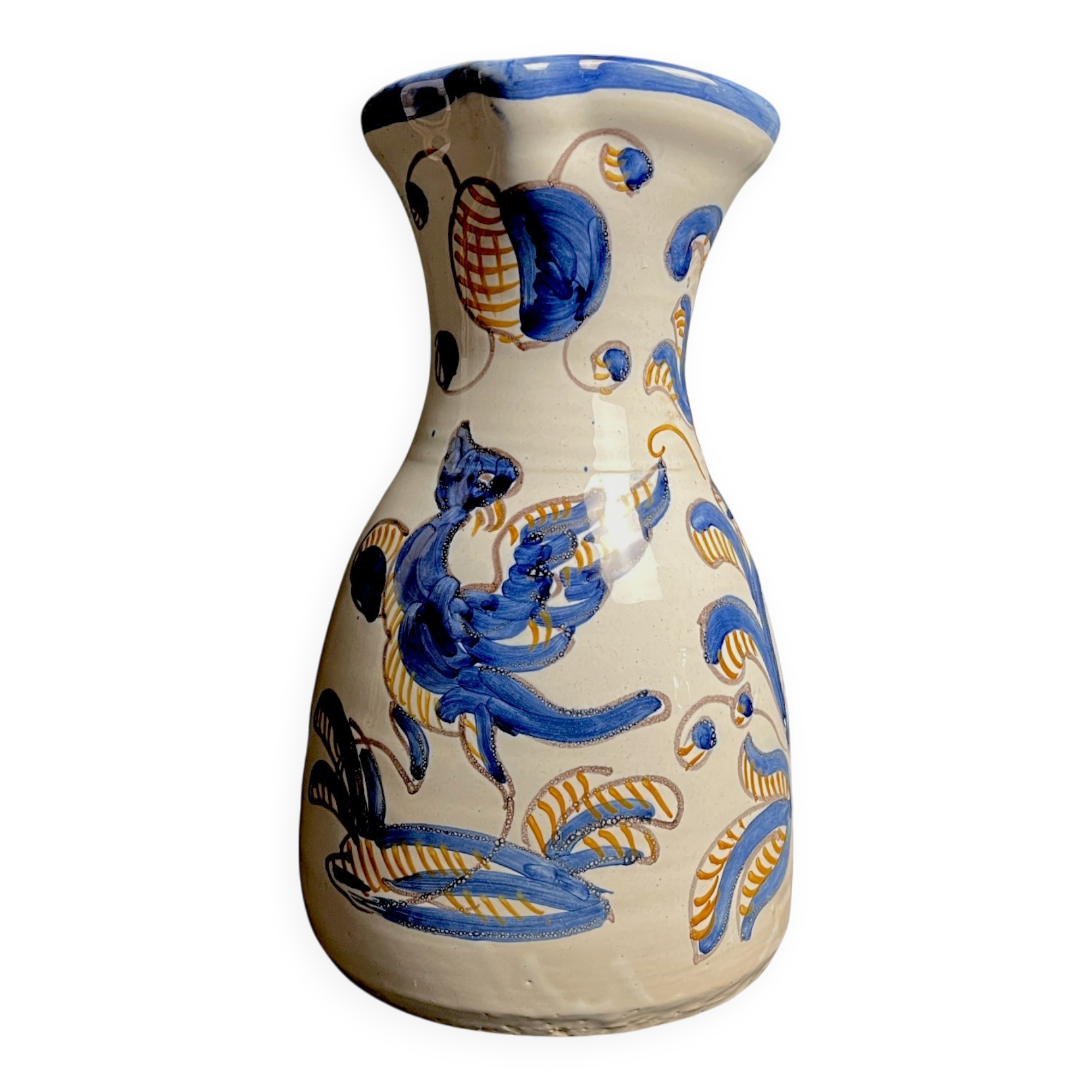 Large Talavera de la Reina earthenware pitcher, 20th century