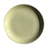 Plat Salins texturé textile  jaune pâle 30,5cm