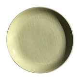 Plat Salins texturé textile  jaune pâle 30,5cm