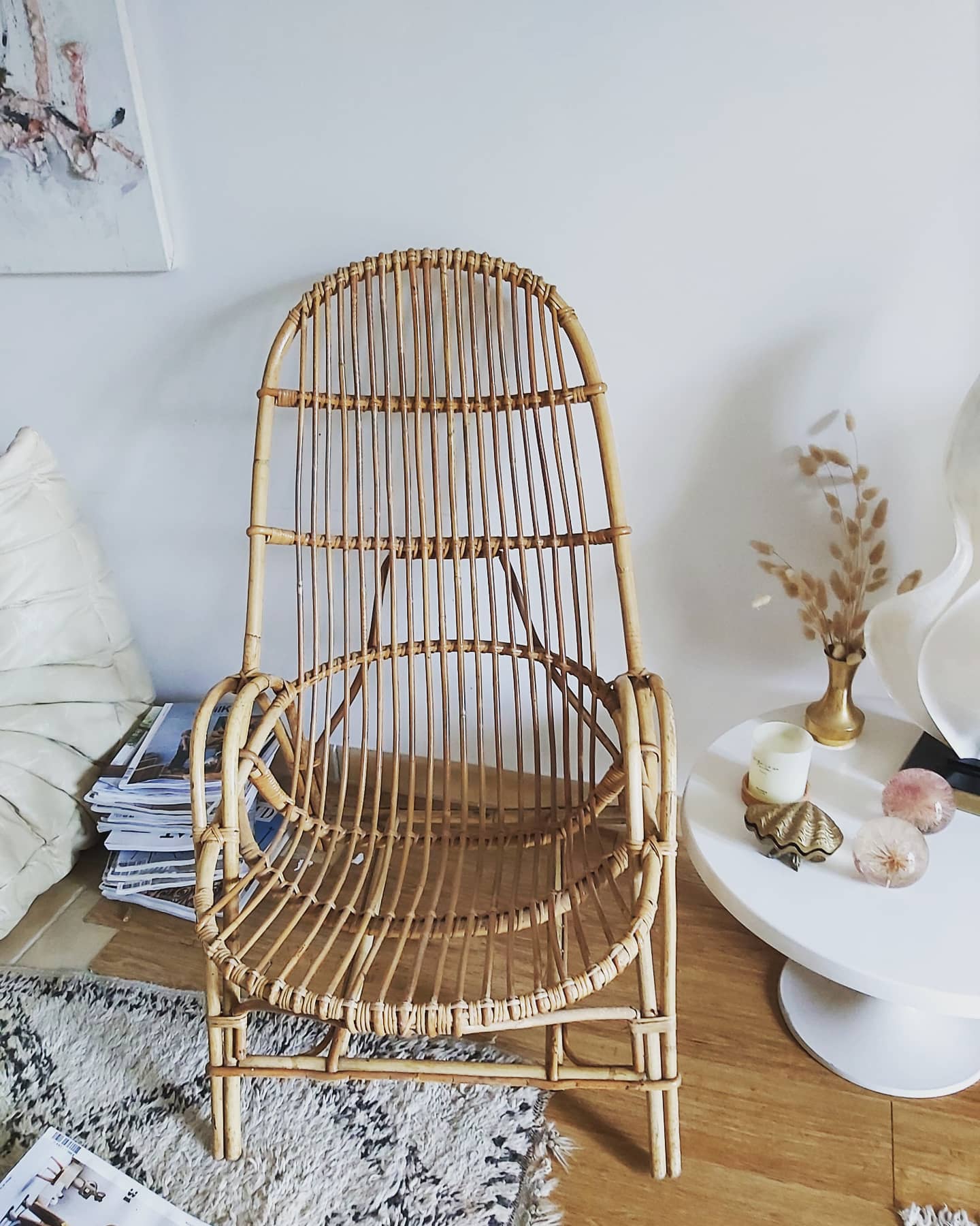 Vintage rattan armchair