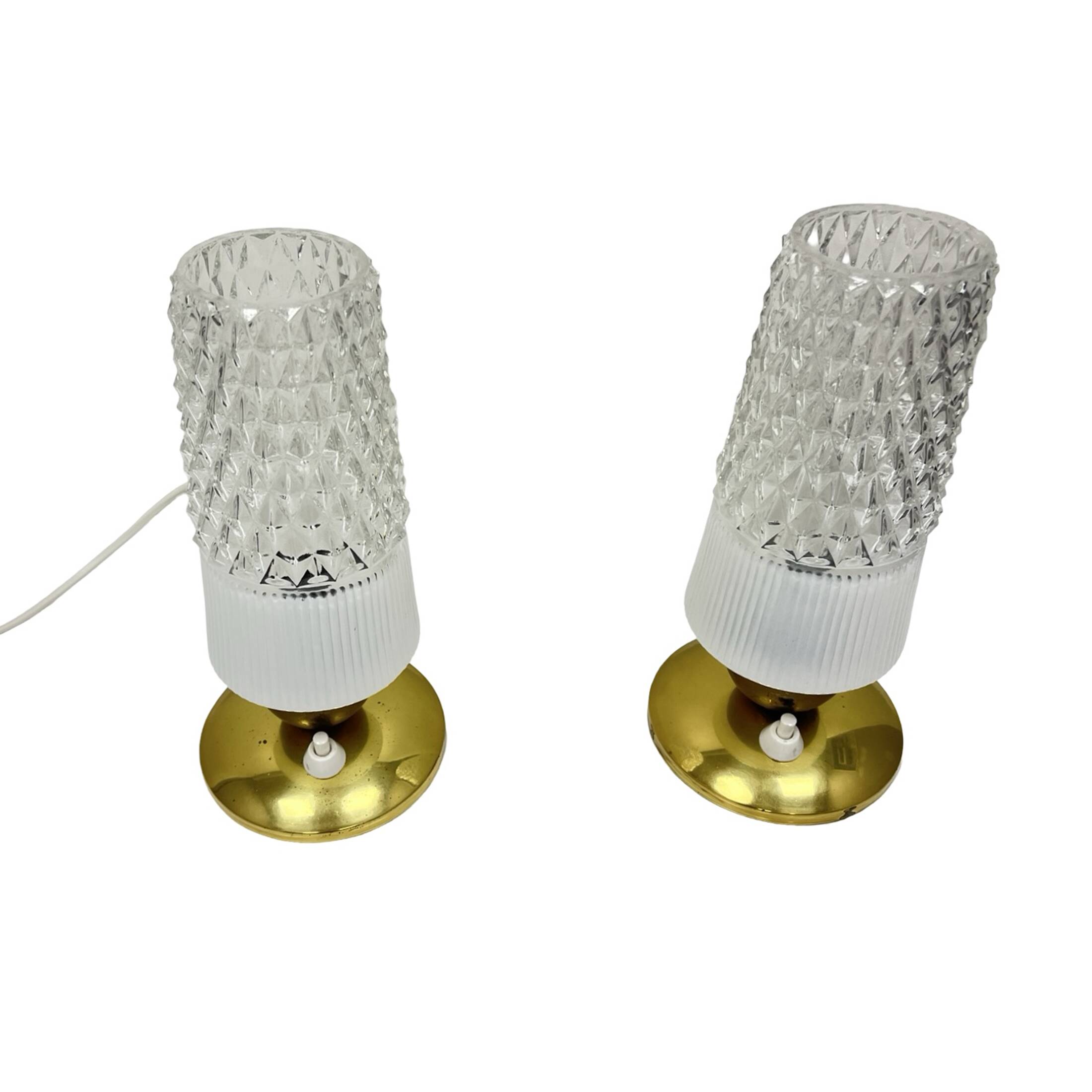 Pair of vintage Elektro-Rausendorf Bautzen bedside lamps, Germany, 1970s