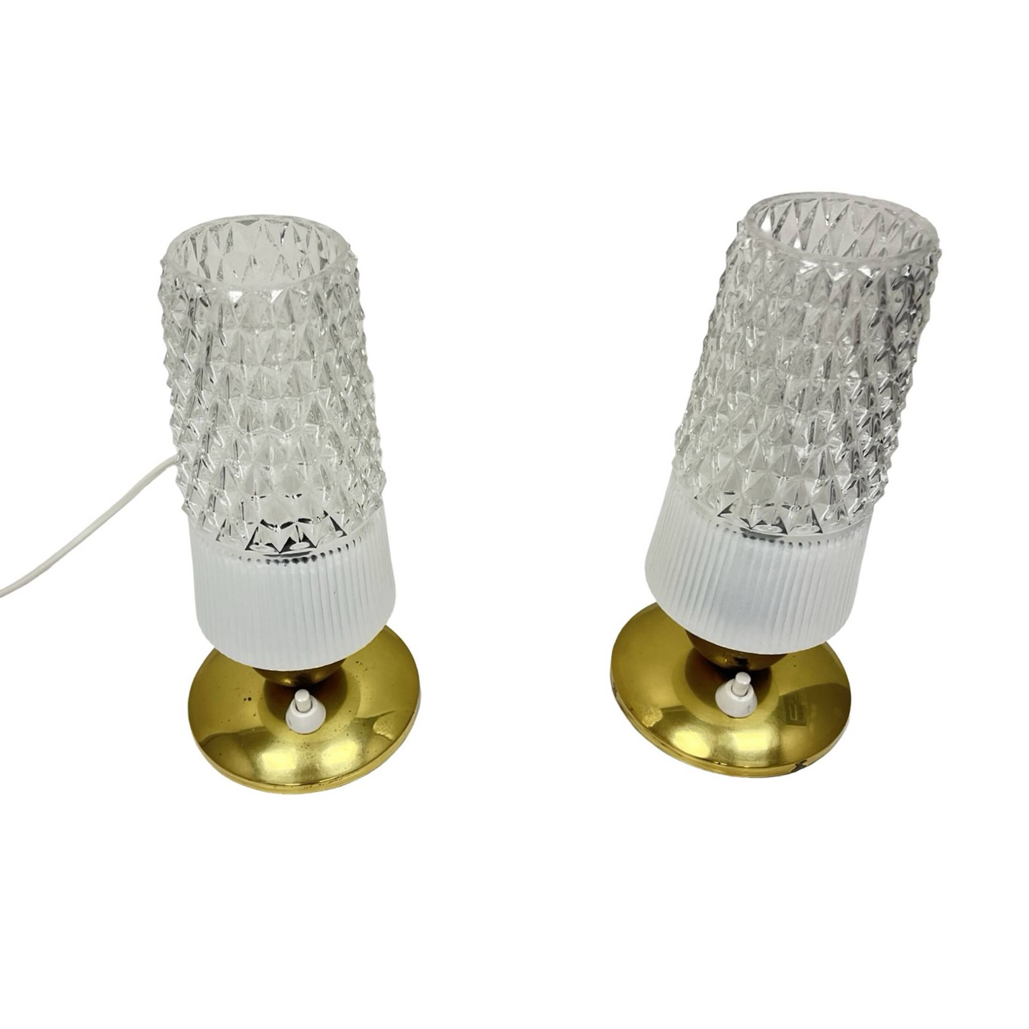 Pair of vintage Elektro-Rausendorf Bautzen bedside lamps, Germany, 1970s