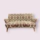 Vintage armchairs and sofa compass legs 1950 old floral pattern