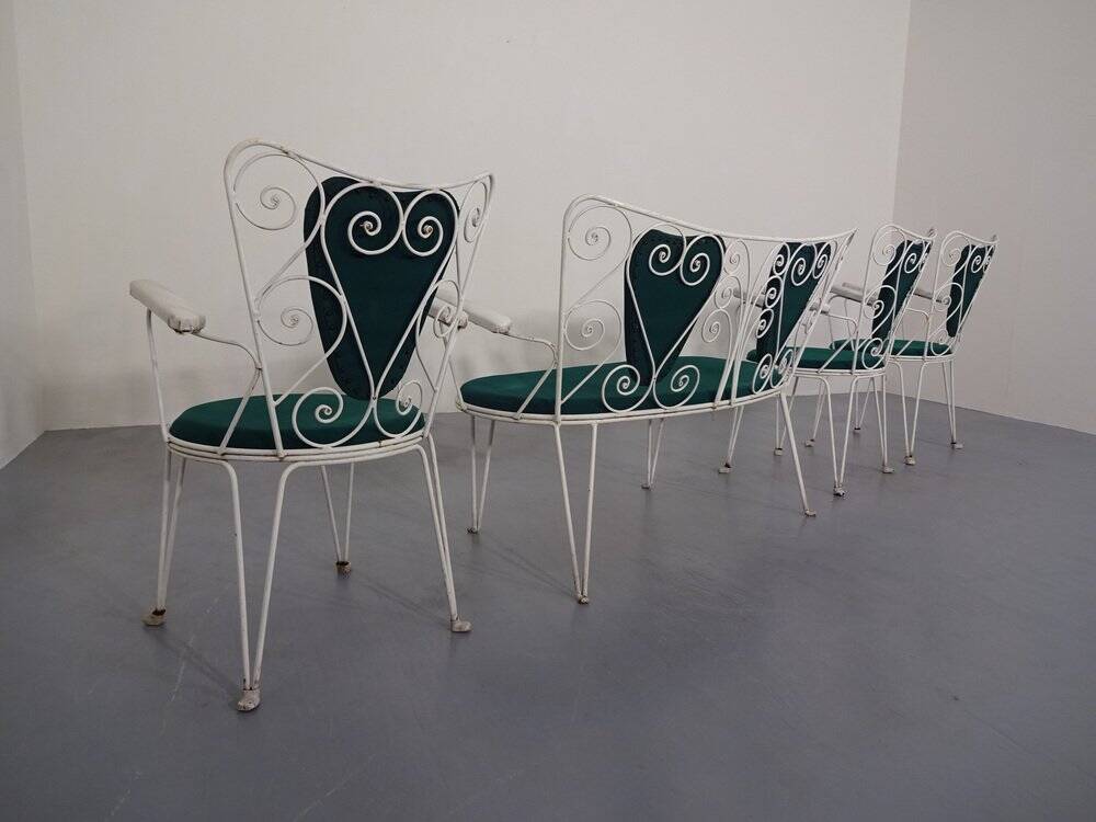Garden Sofa and Chairs from Mauser, 1960s, Set of 4