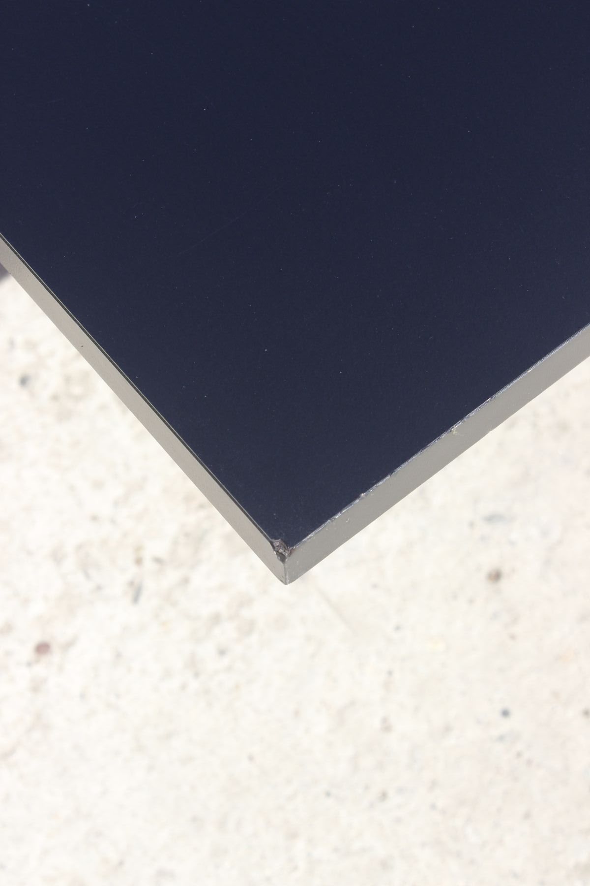 Vintage coffee table in steel and black melamine by Airborne, france, 1990s
