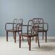Set of 3 bentwood armchairs attributed to Josef Hoffmann for Thonet, Czechoslovakia, 1930s–1950s