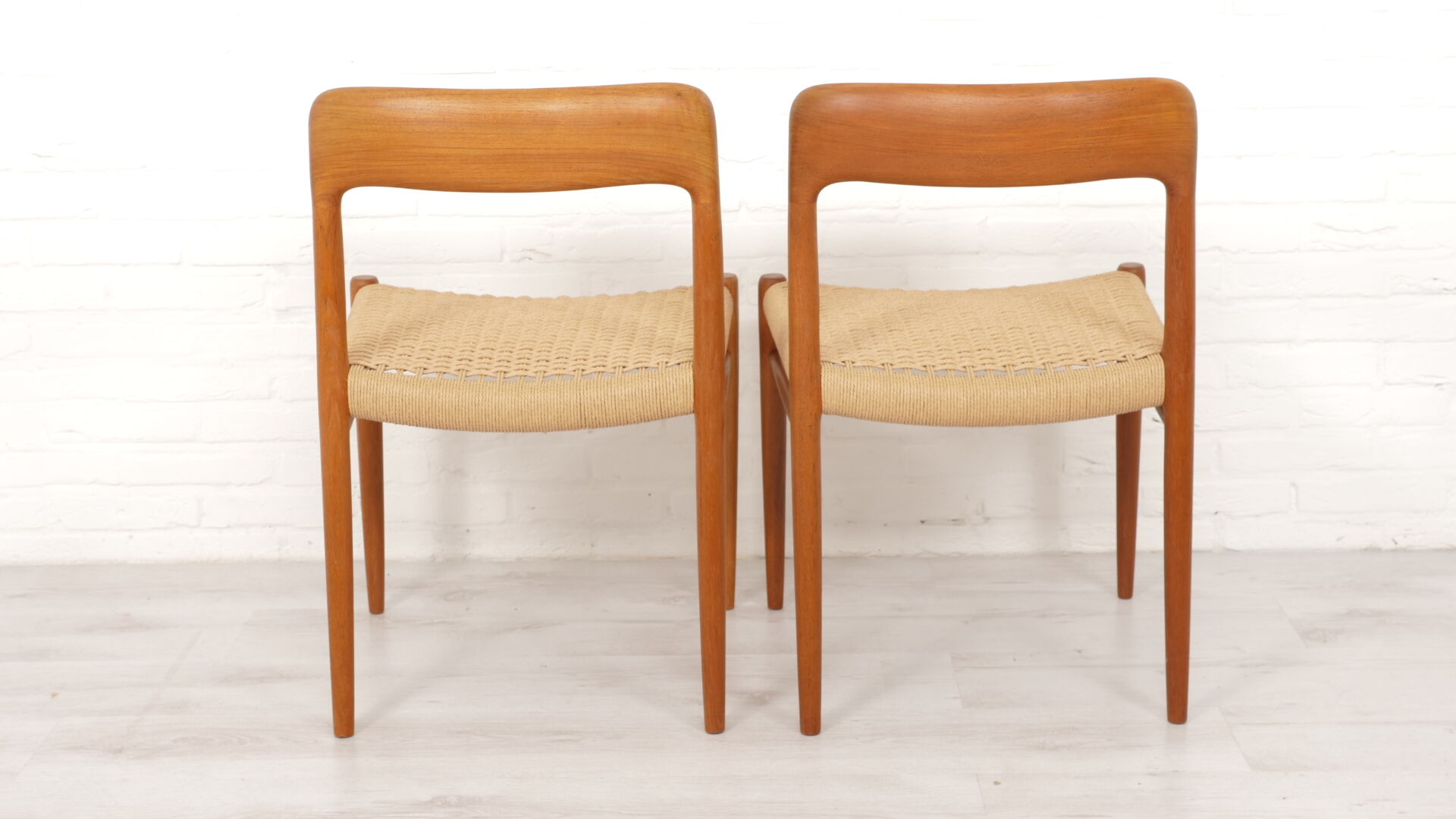 2 dining chairs model 75 by Niels Otto Moller 50/60