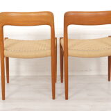 2 dining chairs model 75 by Niels Otto Moller 50/60