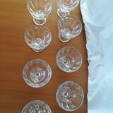 Set of 8 glass ice cream cups