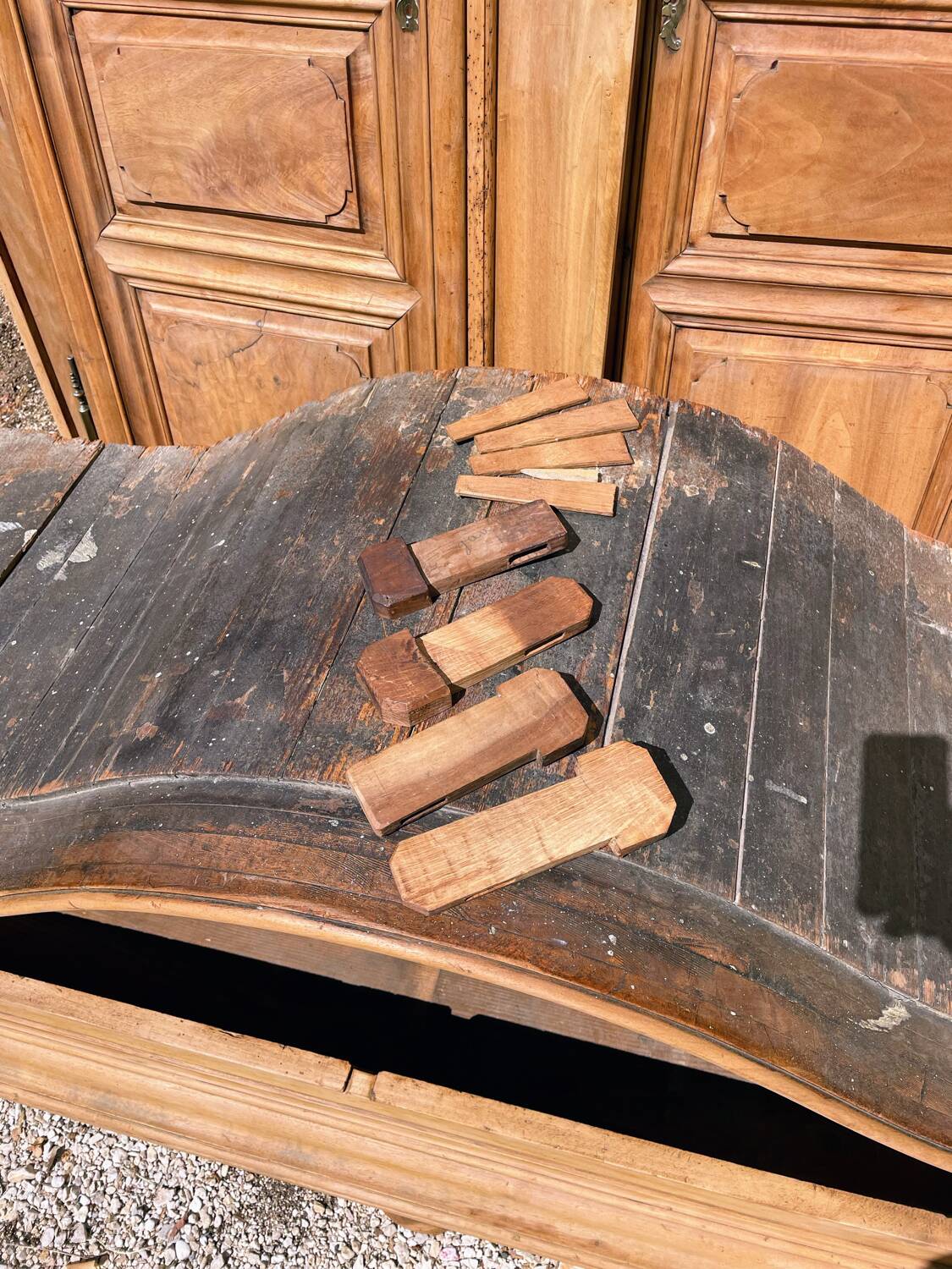 18th century walnut wardrobe