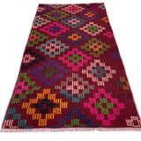 Vintage turkish kilim rug ,  136 x 76 cm