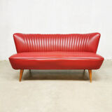 Vintage sixties cocktail lounge sofa ‘red lips'