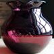 Large blown glass pitcher with bubbles in amethyst / violet.