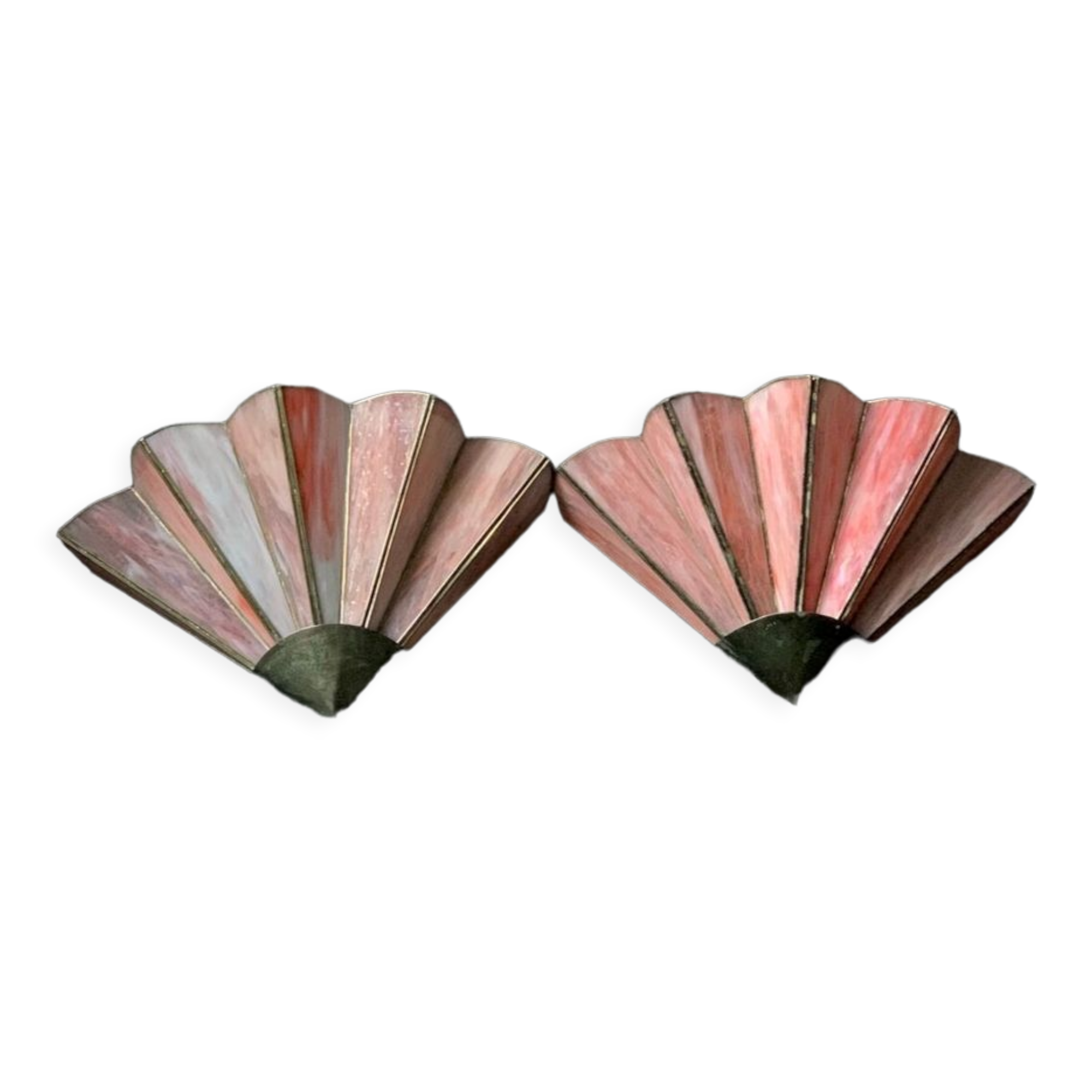 Appliques éventail rose