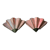 Appliques éventail rose