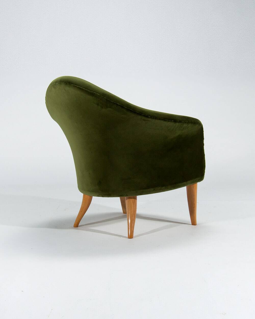 Little Adam Chair by Kerstin Horlin-Holmquist in Green Velvet, Swedish 1950's
