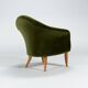 Fauteuil Little Adam par Kerstin Horlin-Holmquist en velours vert, Suède 1950
