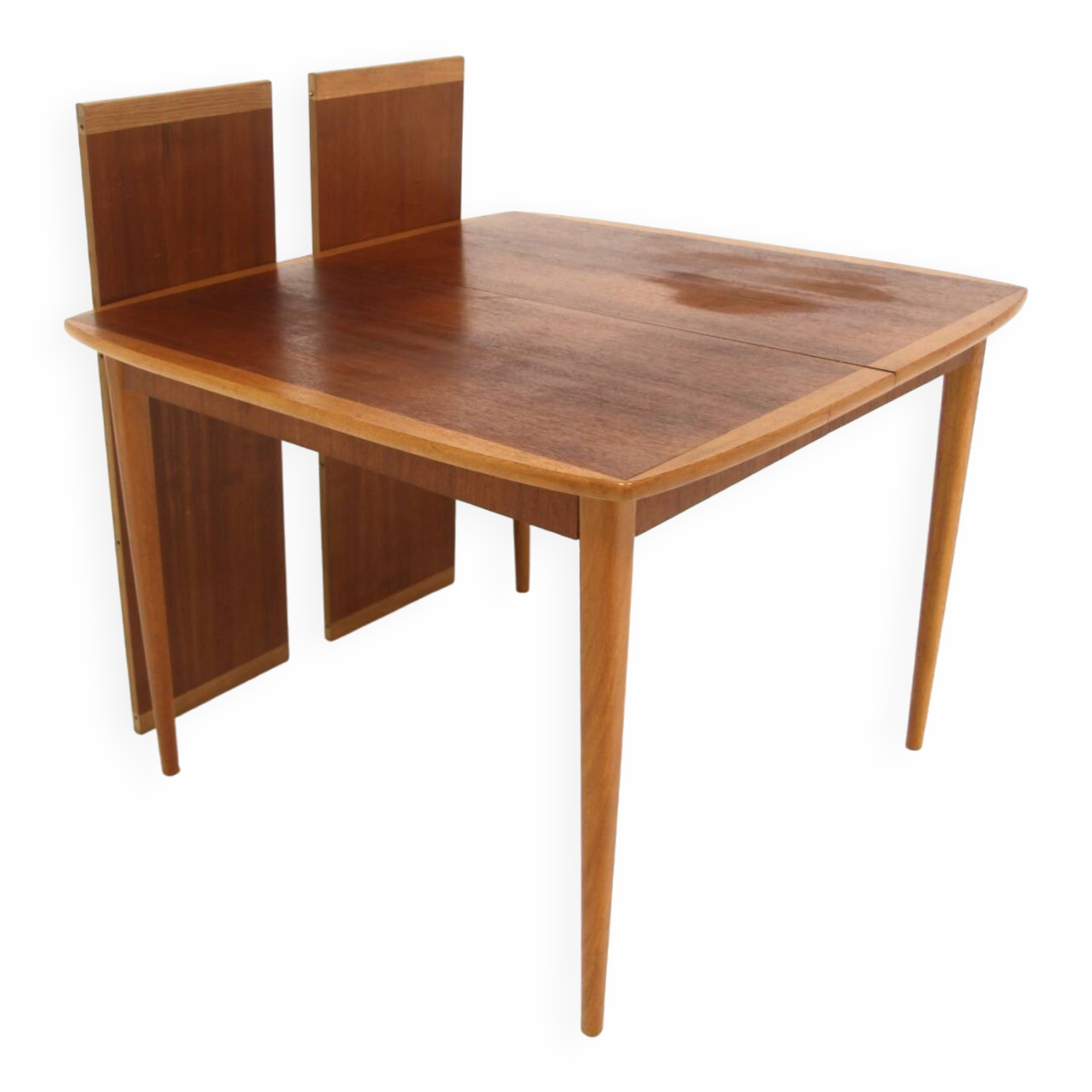 Scandinavian teak and oak dining table, Sweden, 1960s