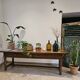 Farm table, solid oak console, late 18th to early 19th century.