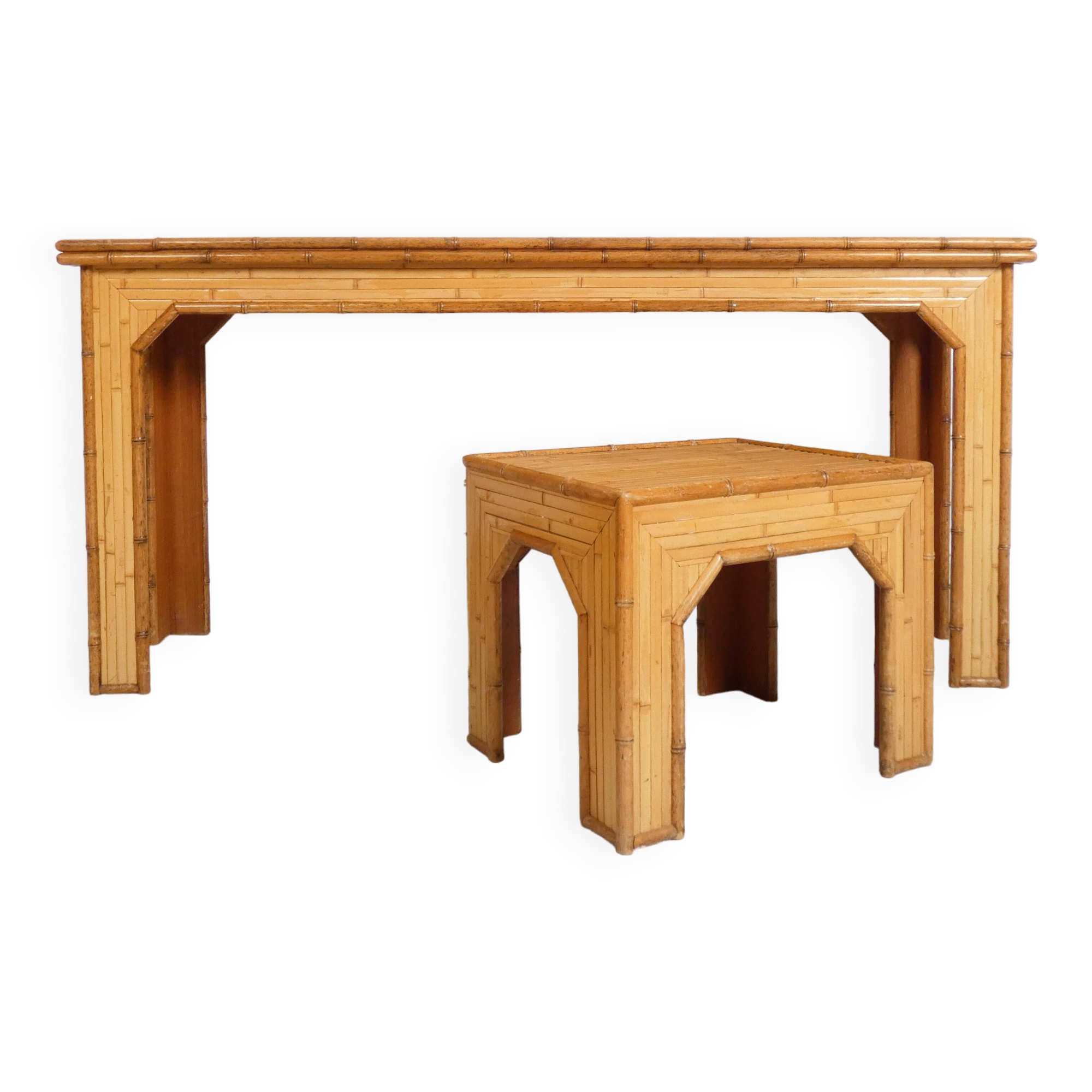 Dressoir console and side table bamboo