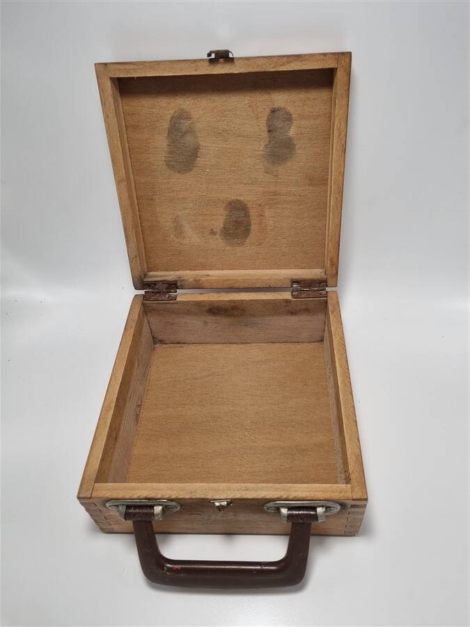 Wooden suitcase