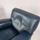 Set of 2 Italian Blue Leather Fatboy Armchairs by Molinari, 1980s