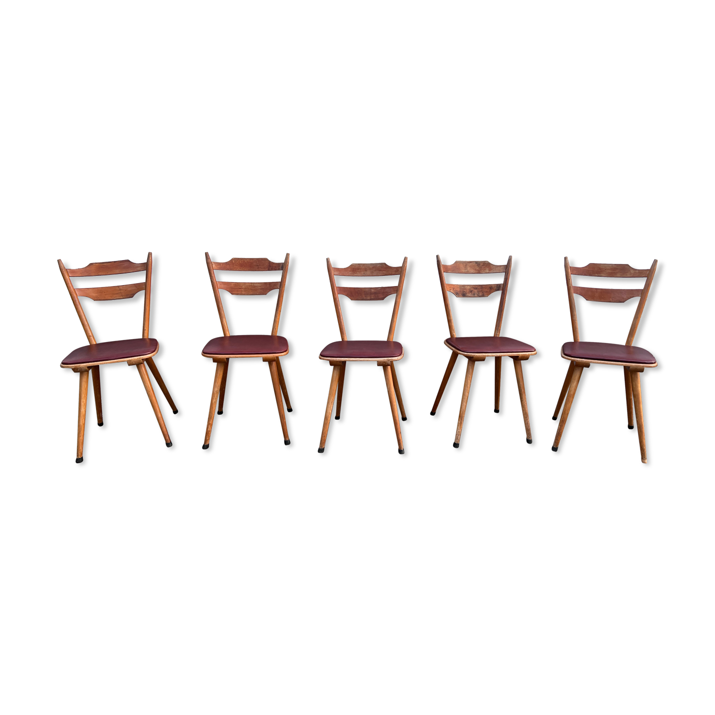 Bistro chair vintage Scandinavian brasserie colorful galette - 1950 1960