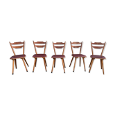 Bistro chair vintage Scandinavian brasserie colorful galette - 1950 1960
