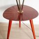 Lampadaire 3 feux avec tablette ,pieds tripode, années 60