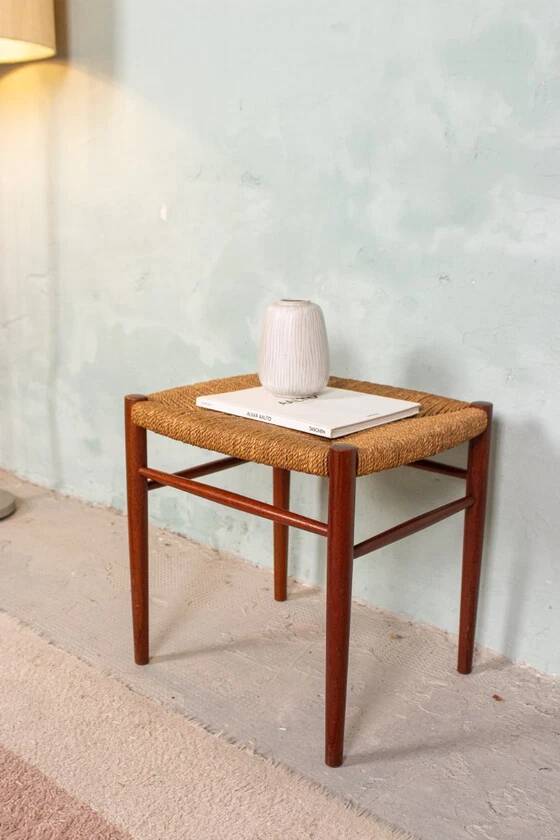 Vintage Teak Stool Chair Soborg Niels Möller Danish Mid Century