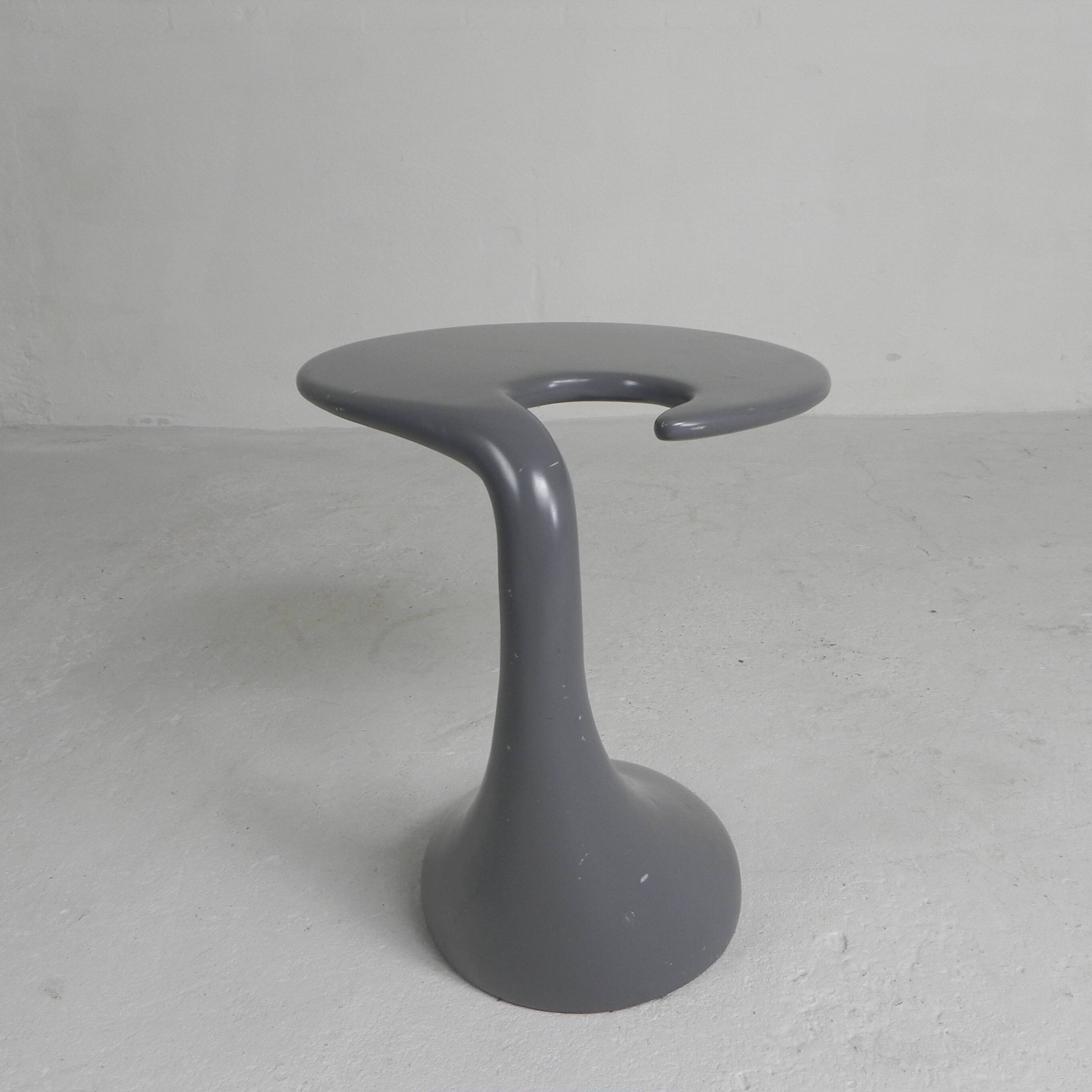 Vintage table design, side table with organic shapes, 90s.