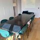 Large dining table in BS Style made of black oak and iron.