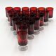 22 vintage red glass shot glasses