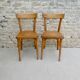 Paire de chaises de bistrot Baumann en bois clair