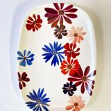 Melamine flower patterned tray, Melstar, 1970s