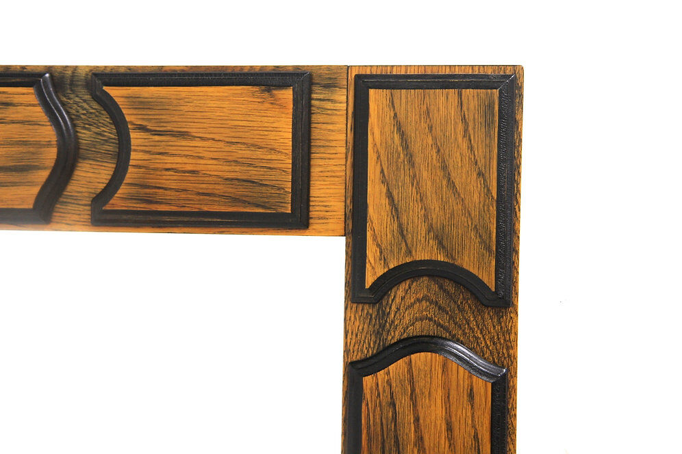 Miroir scandinave en chêne "GT Lux", Glas & Trä, Suède, 1960, 118x77