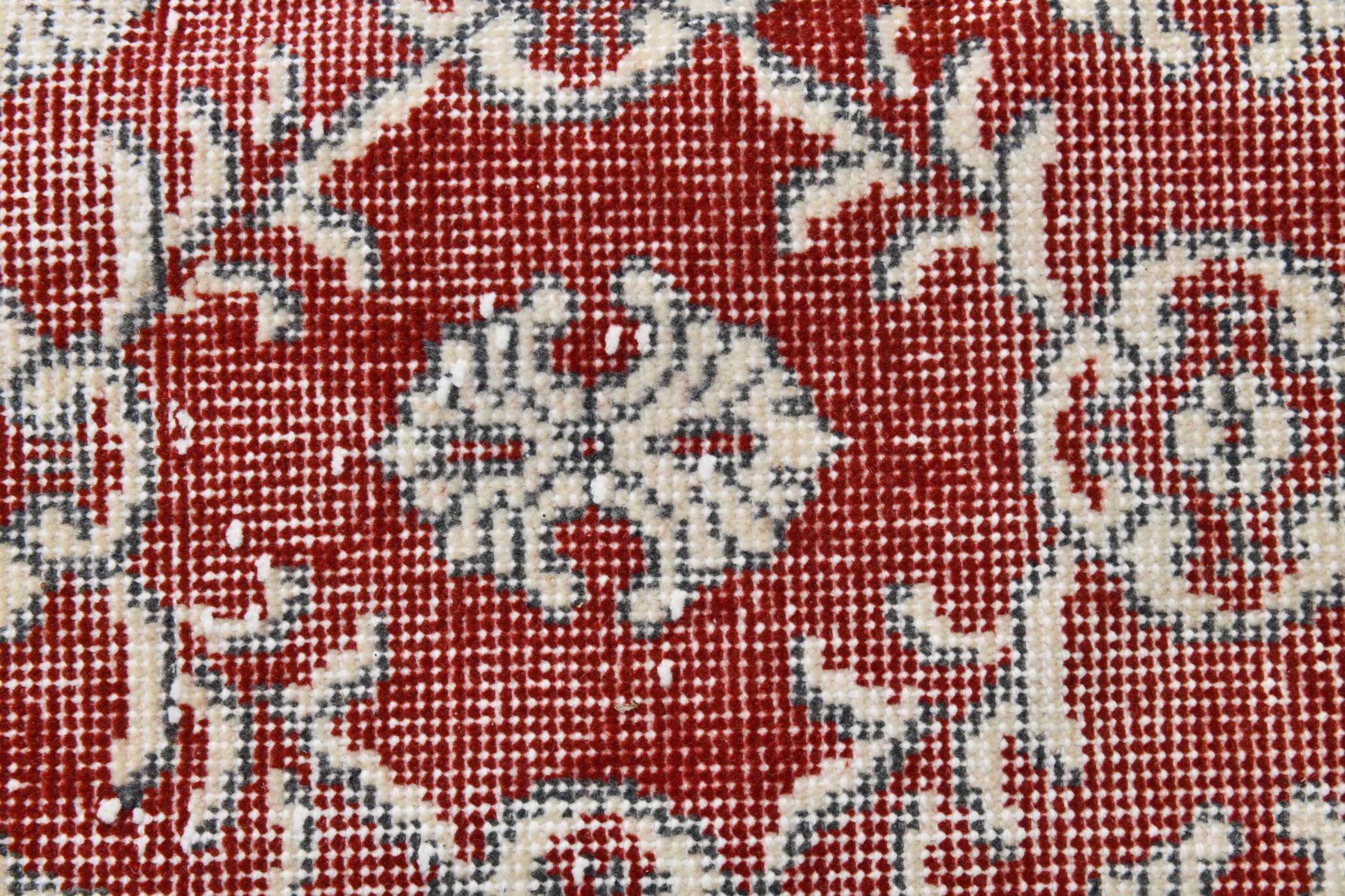 7x11 Brick Red & Beige Persian Vintage Rug, Floral Bohemian Decor,207x333Cm