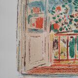 Lithographie originale signée-numérotée, vue de la terrasse, Andre Cottavoz, 12/125
