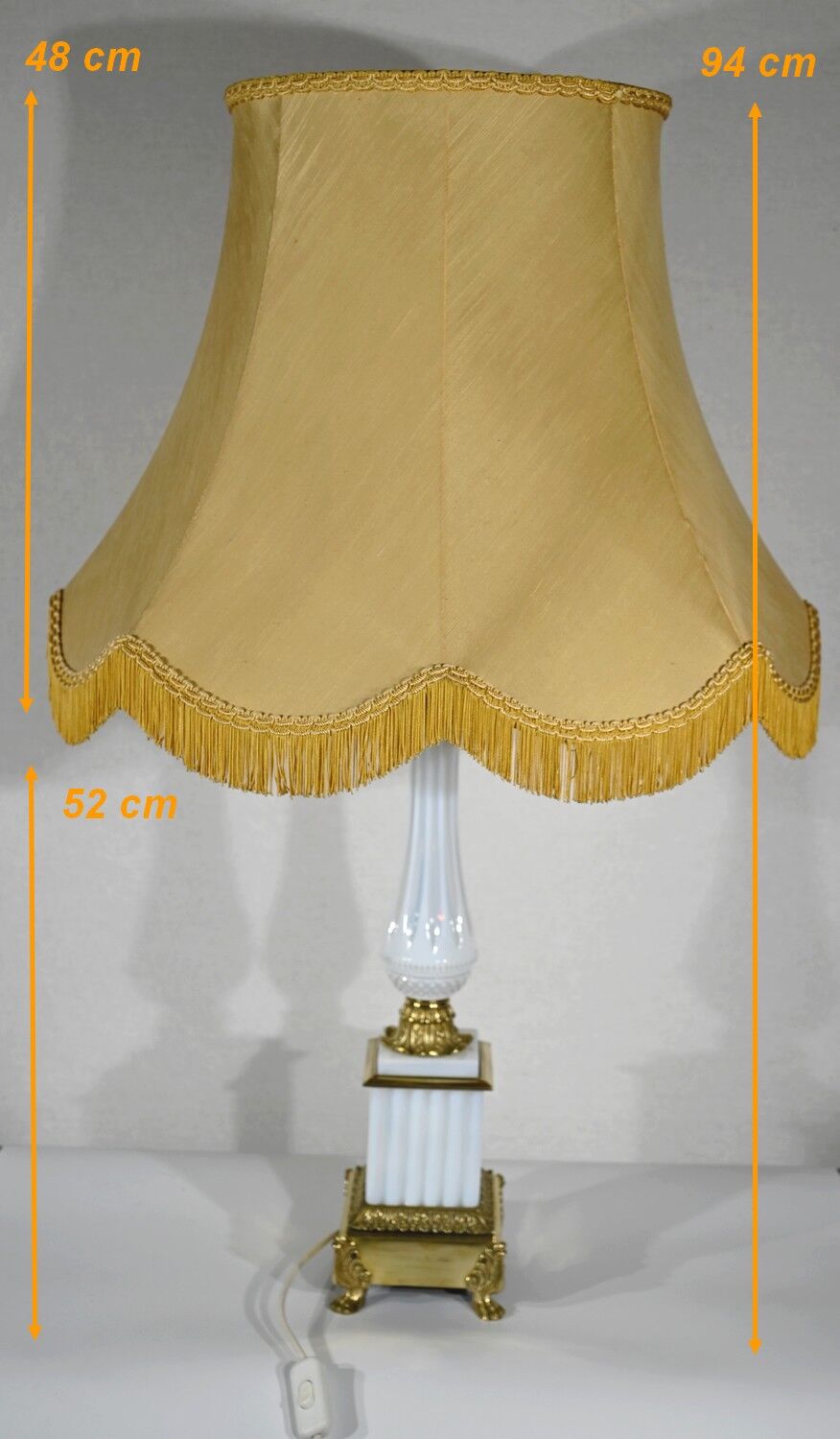 Lamp in Opline and Bronze, Louis XVI style – 1950