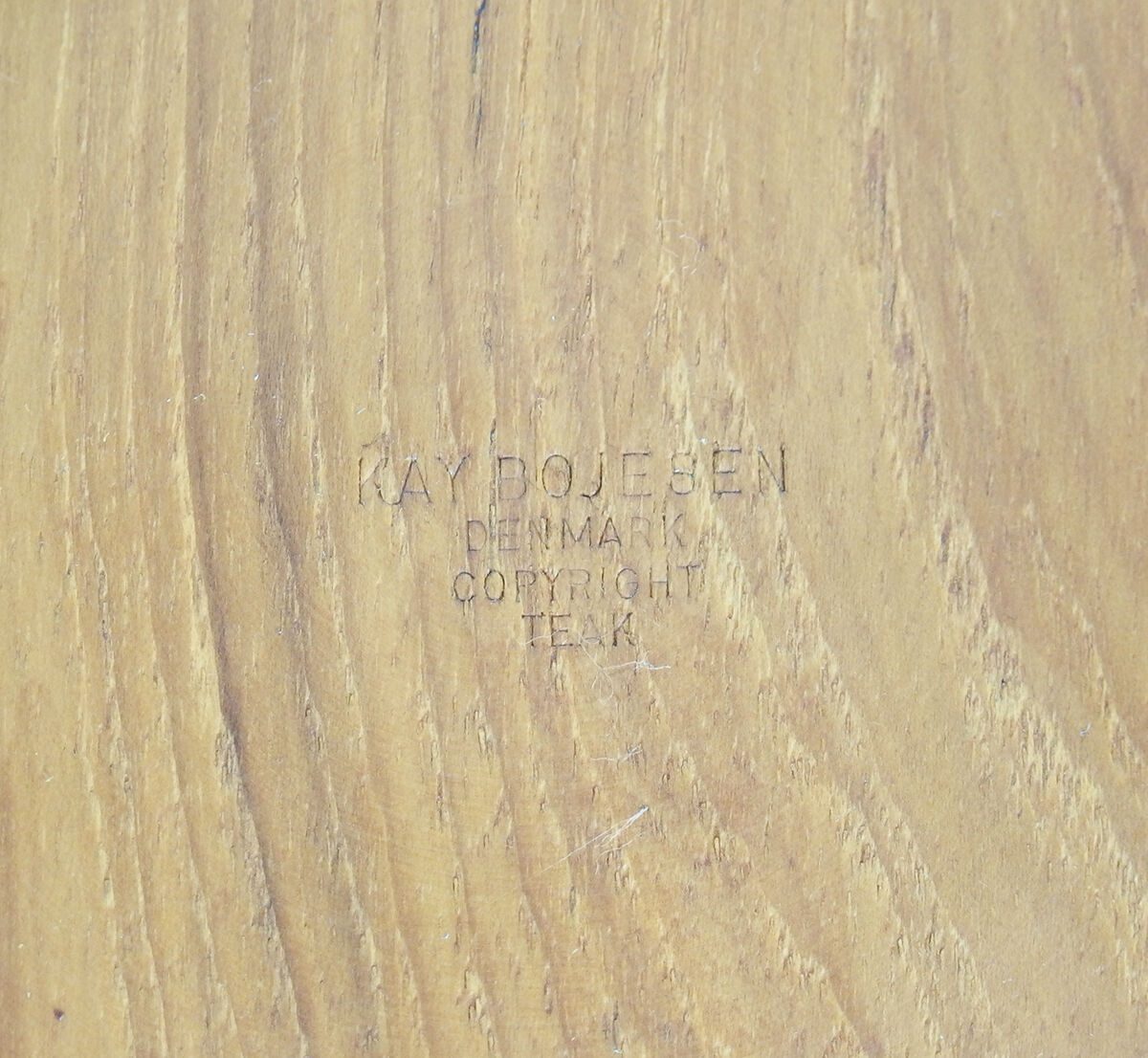 Six Danish teak dessert plates including three marked Kay Bojesen