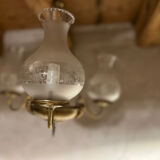 Chandelier with 3 arms in brass 1950/60