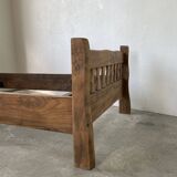 Brutalist Aranjou elm bed