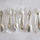 DEETJEN set of 6 silver-plated metal teaspoons or dessert spoons with crossed ribbons, new, 14.5 cm