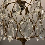 Vintage drop pendant in crystal, 1950s