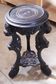 Antique carved side table with Indochinese inspiration, made of blackened wood
