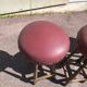 Lot de 4 tabourets de bar cuir et bois
