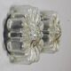 Ensemble de fleurs à bulles mid century modern germany cut glass flush mount set 60s