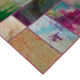 Handmade turkish overdyed 198 cm x 300 cm multicolor patchwork carpet