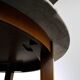 Neon High Table in mahogany lacquered cherrywood and Carrara marble